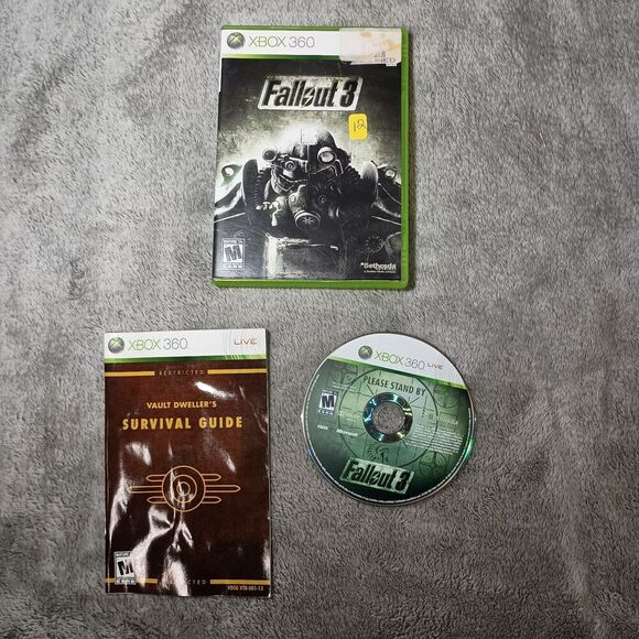Fallout 3 Xbox 360 Complete In Box CIB With Manual Tested And WorkingRead
